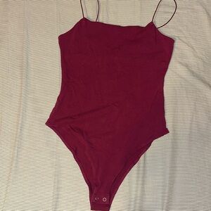 maroon bodysuit